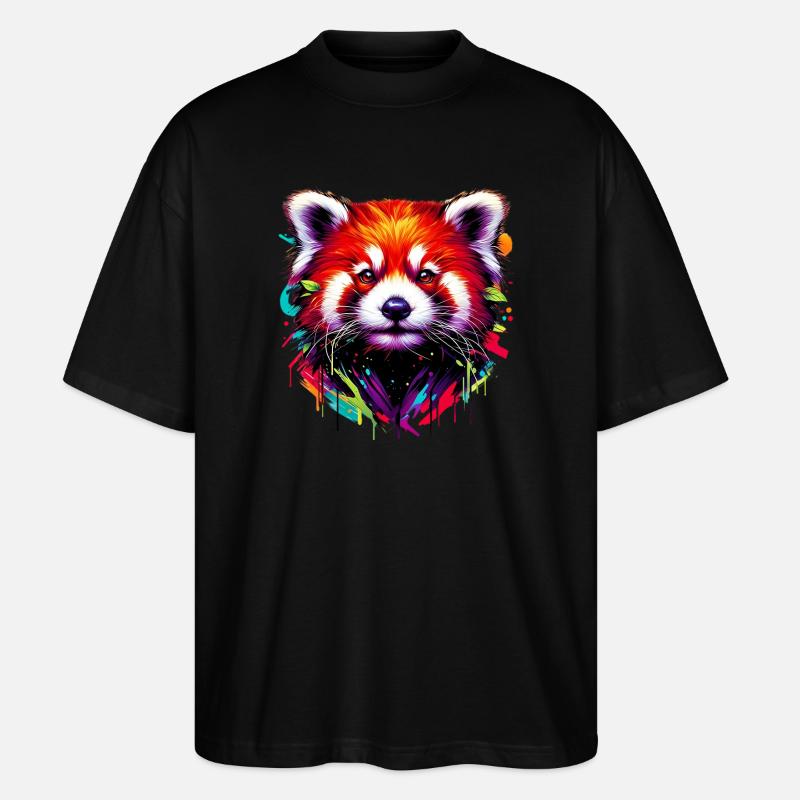 Petit panda - T-shirt bio Blaster 2.0 coupe oversize Stanley/Stella Unisexe - noir