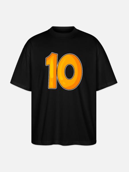 Ten 10 Number Number - Stanley/Stella Oversized Unisex Organic T-shirt Blaster 2.0 - black