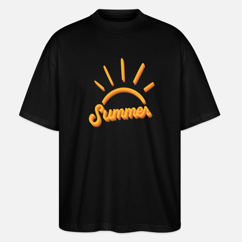 Sommer - Summer - Stanley/Stella Oversized Unisex Bio T-Shirt Blaster 2.0 - Schwarz