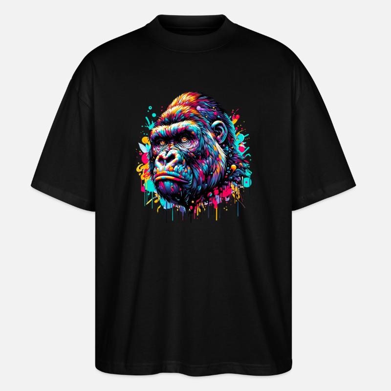 Gorilla - Stanley/Stella Oversized Unisex Organic T-shirt Blaster 2.0 - black