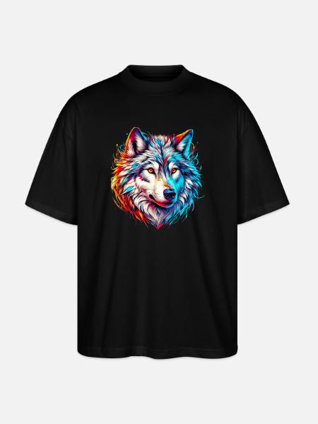 Wolf - Stanley/Stella Oversized Unisex Bio T-Shirt Blaster 2.0 - Schwarz