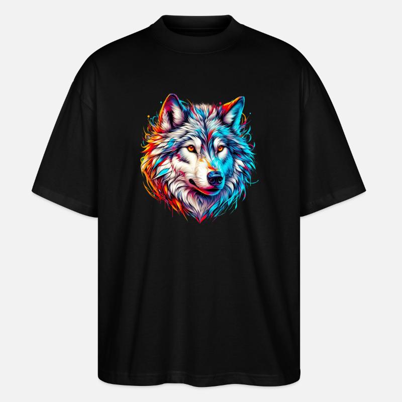 Loup - T-shirt bio Blaster 2.0 coupe oversize Stanley/Stella Unisexe - noir