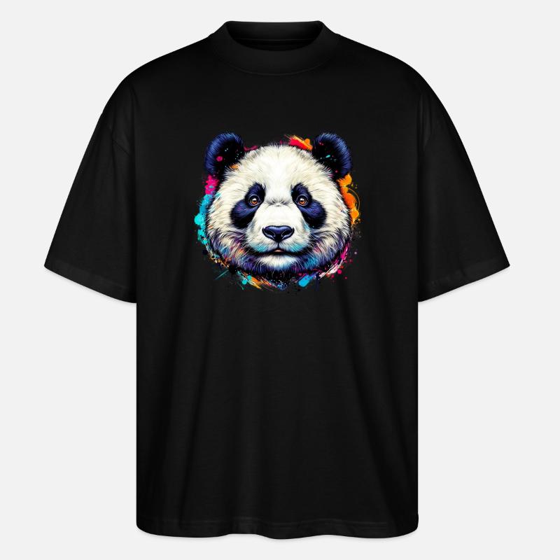 Panda - T-shirt bio Blaster 2.0 coupe oversize Stanley/Stella Unisexe - noir