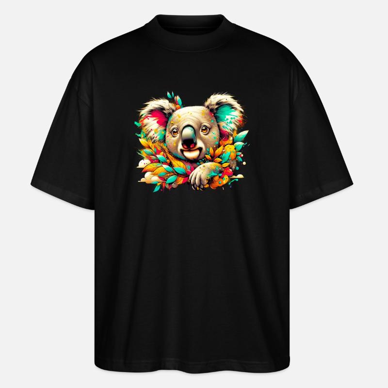 Koala - Stanley/Stella Oversized Unisex Organic T-shirt Blaster 2.0 - black
