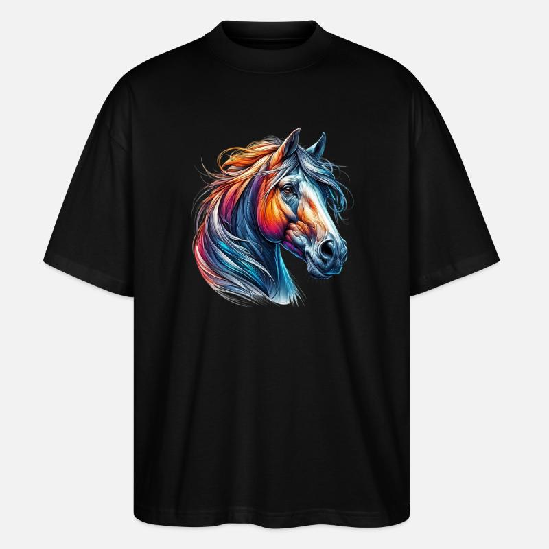 Cheval - T-shirt bio Blaster 2.0 coupe oversize Stanley/Stella Unisexe - noir