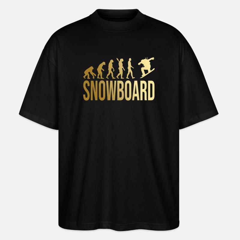 Evolution Snowboard - Stanley/Stella Oversized Unisex Bio T-Shirt Blaster 2.0 - Schwarz