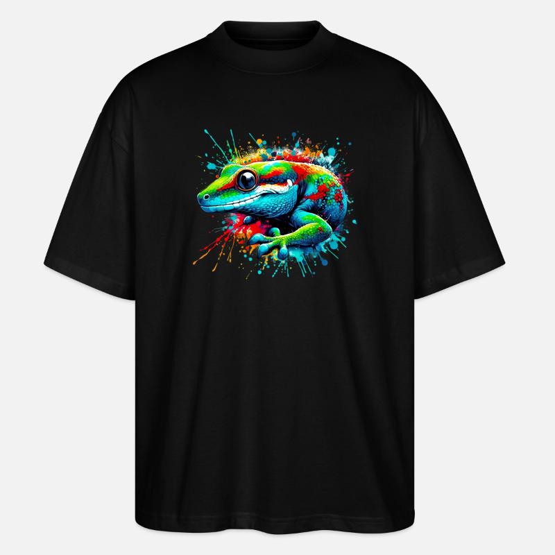 Gecko - T-shirt bio Blaster 2.0 coupe oversize Stanley/Stella Unisexe - noir