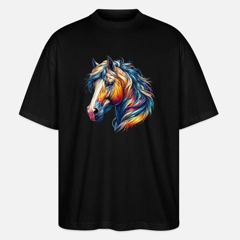 Cheval - T-shirt bio Blaster 2.0 coupe oversize Stanley/Stella Unisexe - noir