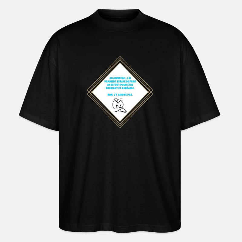 Ich kann nicht - Stanley/Stella Oversized Unisex Bio T-Shirt Blaster 2.0 - Schwarz
