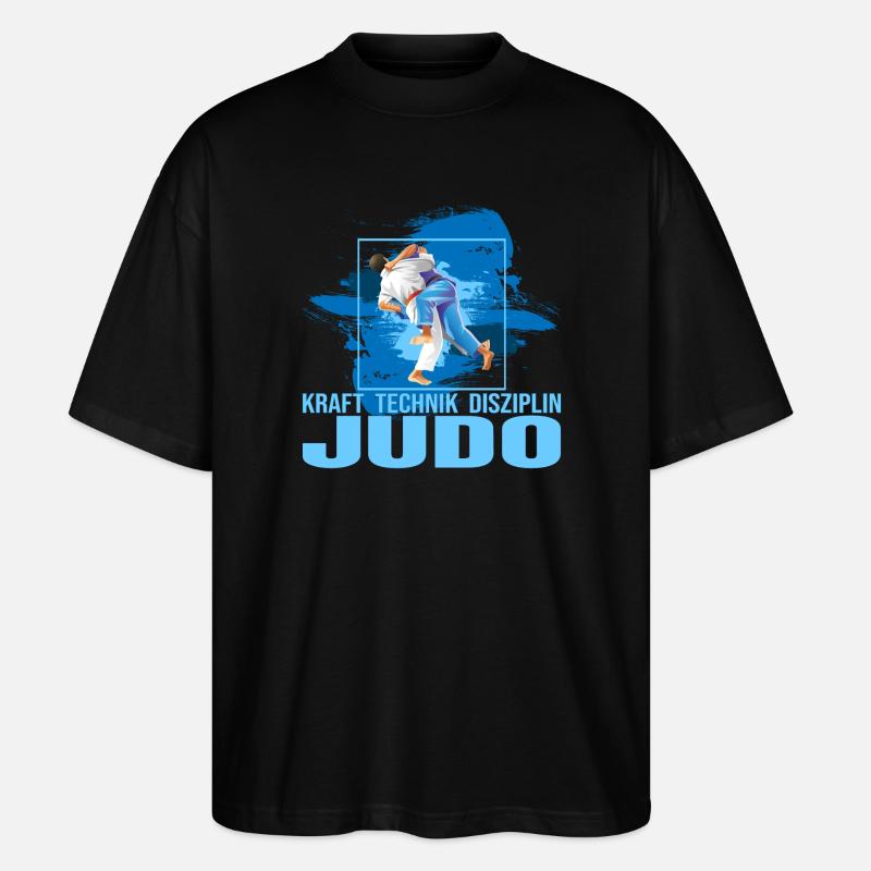 Kraft - Technik - Disziplin - Judo - Stanley/Stella Oversized Unisex Bio T-Shirt Blaster 2.0 - Schwarz