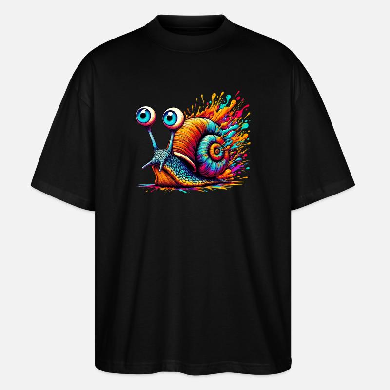 Escargot - T-shirt bio Blaster 2.0 coupe oversize Stanley/Stella Unisexe - noir