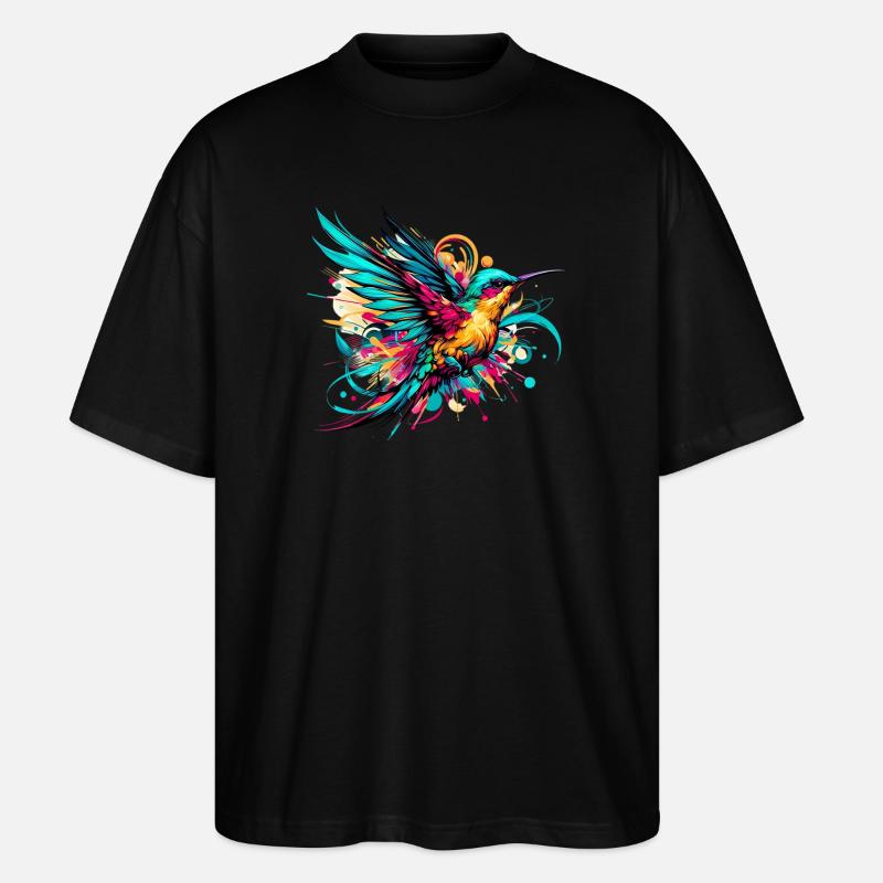 Hummingbird - Stanley/Stella Oversized Unisex Organic T-shirt Blaster 2.0 - black