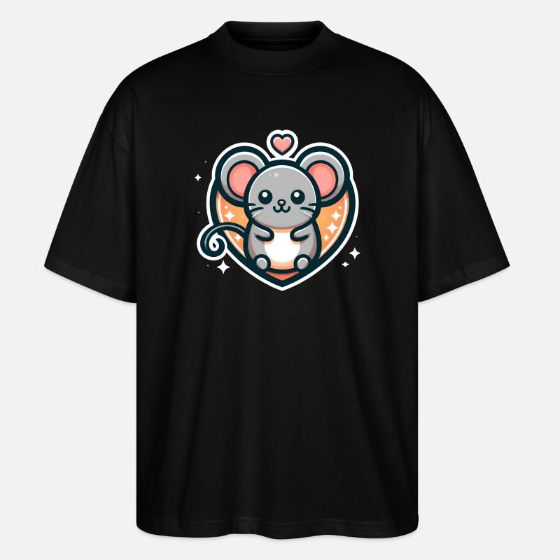 Souris préférée - T-shirt bio Blaster 2.0 coupe oversize Stanley/Stella Unisexe - noir
