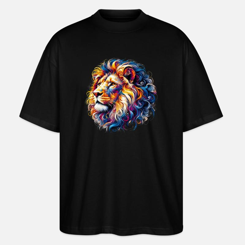 Löwe - Stanley/Stella Oversized Unisex Bio T-Shirt Blaster 2.0 - Schwarz