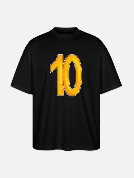 10 - dix - jaune - T-shirt bio Blaster 2.0 coupe oversize Stanley/Stella Unisexe - noir