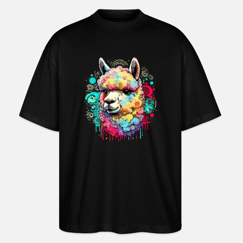 Alpaca - Stanley/Stella Oversized Unisex Organic T-shirt Blaster 2.0 - black