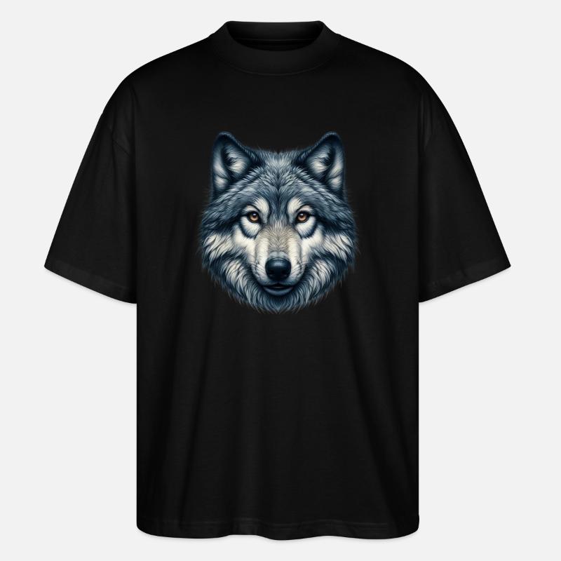 Wolf - Stanley/Stella Oversized Unisex Organic T-shirt Blaster 2.0 - black