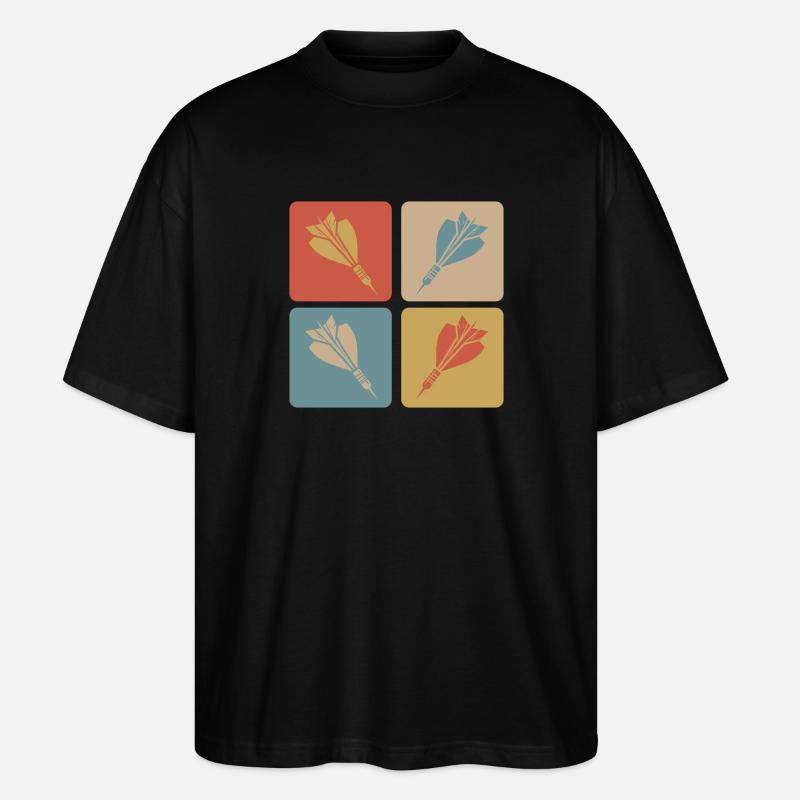 Design de fléchettes - T-shirt bio Blaster 2.0 coupe oversize Stanley/Stella Unisexe - noir