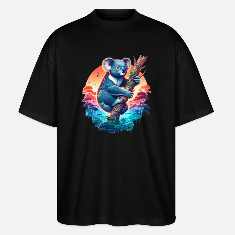 Koala - T-shirt bio Blaster 2.0 coupe oversize Stanley/Stella Unisexe - noir