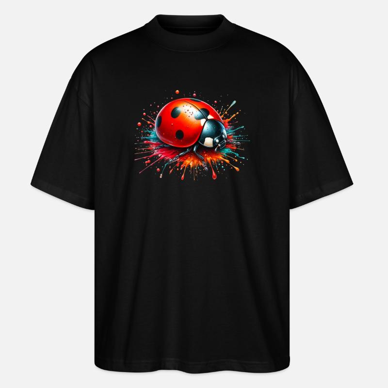 Marienkäfer - Stanley/Stella Oversized Unisex Bio T-Shirt Blaster 2.0 - Schwarz