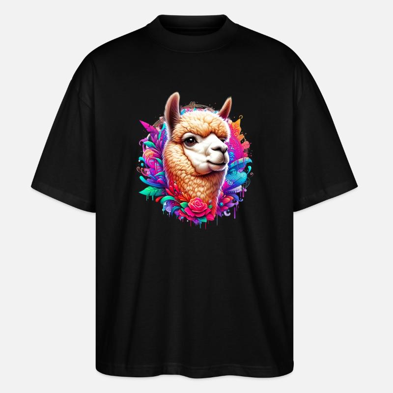 Alpaca - Stanley/Stella Oversized Unisex Organic T-shirt Blaster 2.0 - black