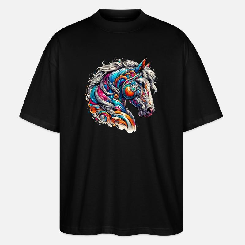 Cheval - T-shirt bio Blaster 2.0 coupe oversize Stanley/Stella Unisexe - noir