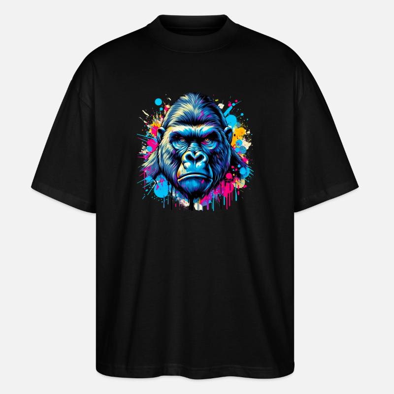Gorilla - Stanley/Stella Oversized Unisex Bio T-Shirt Blaster 2.0 - Schwarz