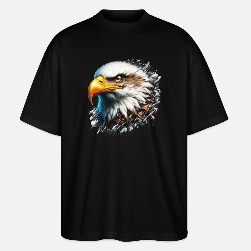 Eagle - Stanley/Stella Oversized Unisex Organic T-shirt Blaster 2.0 - black