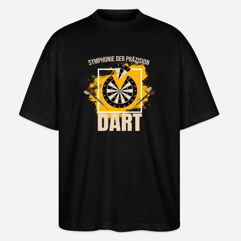 Symphonie der Präzision - Dart - Stanley/Stella Oversized Unisex Bio T-Shirt Blaster 2.0 - Schwarz