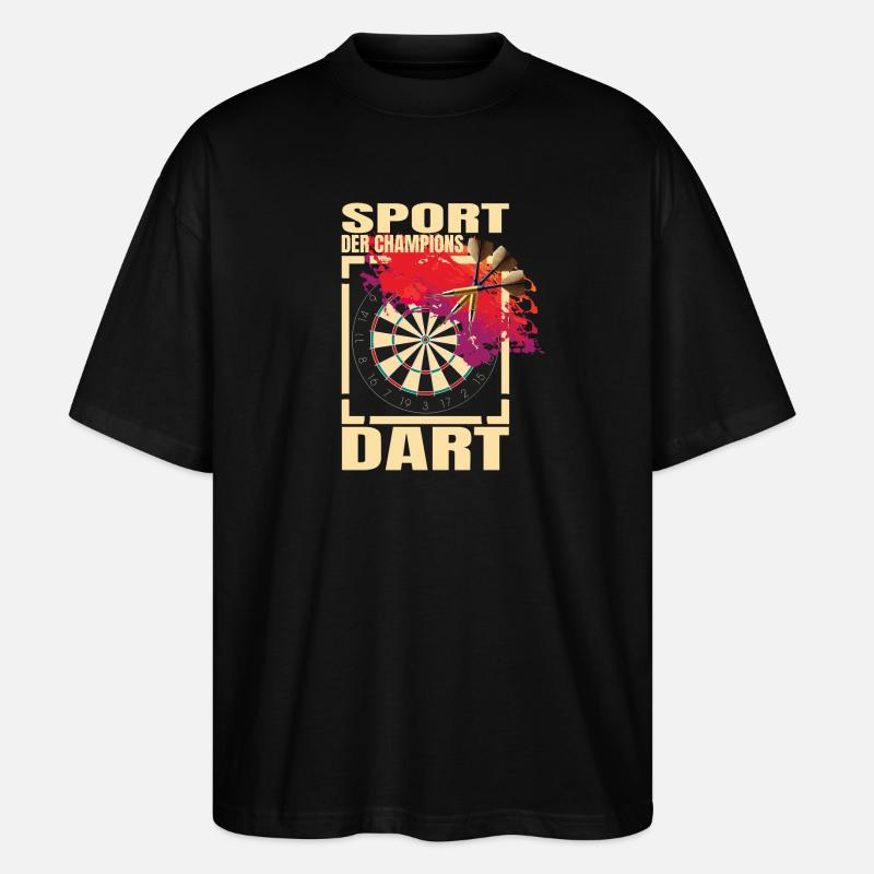 Sport der Champions - Dart - Stanley/Stella Oversized Unisex Bio T-Shirt Blaster 2.0 - Schwarz