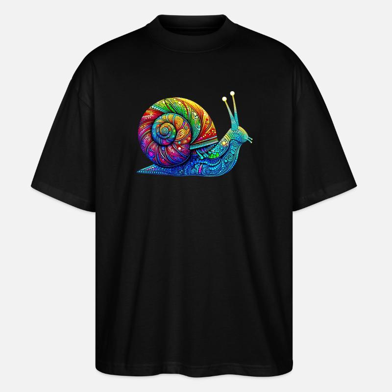 Snail - Stanley/Stella Oversized Unisex Organic T-shirt Blaster 2.0 - black
