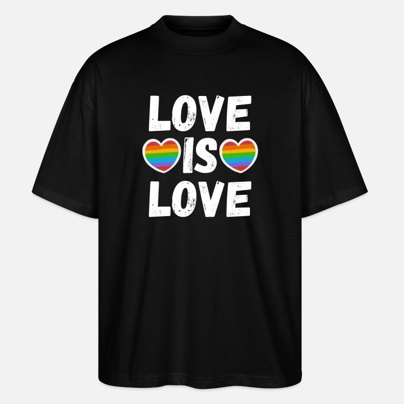Liebe ist Liebe - Stanley/Stella Oversized Unisex Bio T-Shirt Blaster 2.0 - Schwarz