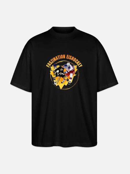 Faszination Eishockey - Stanley/Stella Oversized Unisex Bio T-Shirt Blaster 2.0 - Schwarz