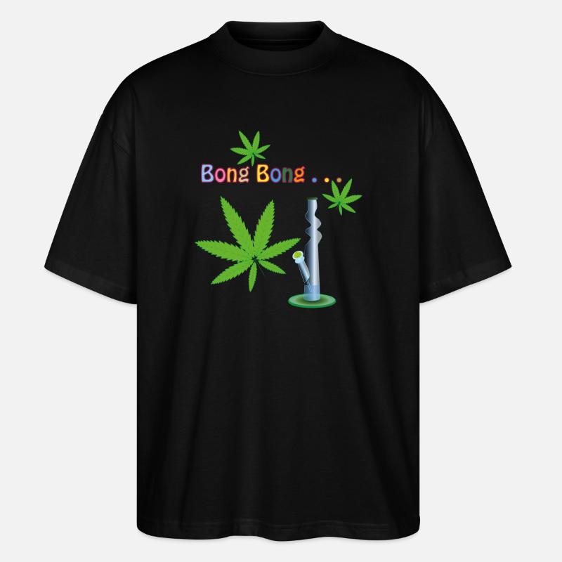 Feuilles de Cannabis Avec Bang - T-shirt bio Blaster 2.0 coupe oversize Stanley/Stella Unisexe - noir