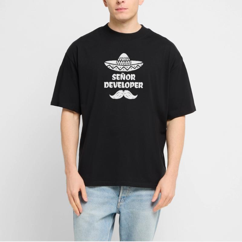Developer Statement Code Computer Science Geek Scripting Stanley/Stella Oversized Unisex Organic T-shirt Blaster 2.0