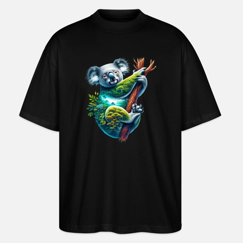 Koala - Stanley/Stella Oversized Unisex Bio T-Shirt Blaster 2.0 - Schwarz
