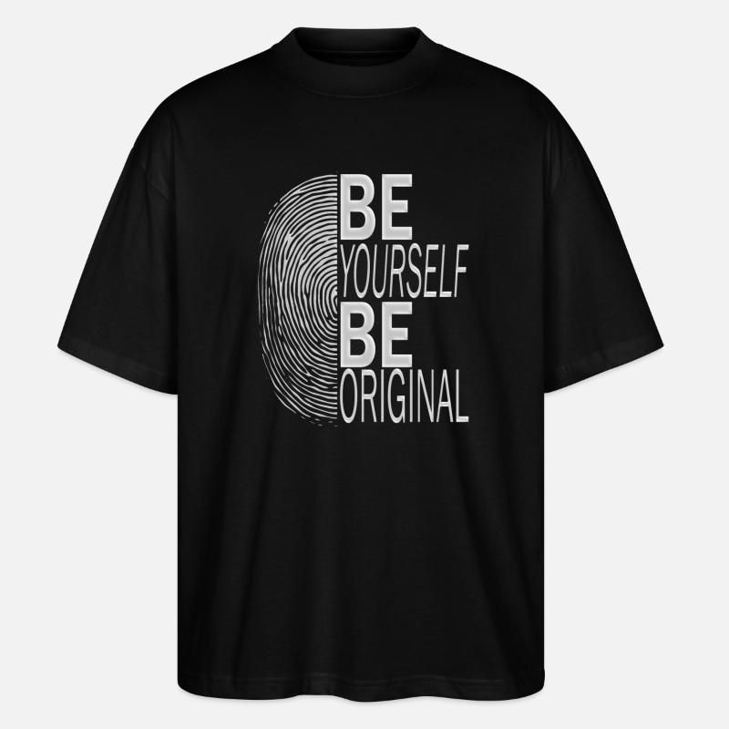 BE YOURSELF BE ORIGINAL - T-shirt bio Blaster 2.0 coupe oversize Stanley/Stella Unisexe - noir