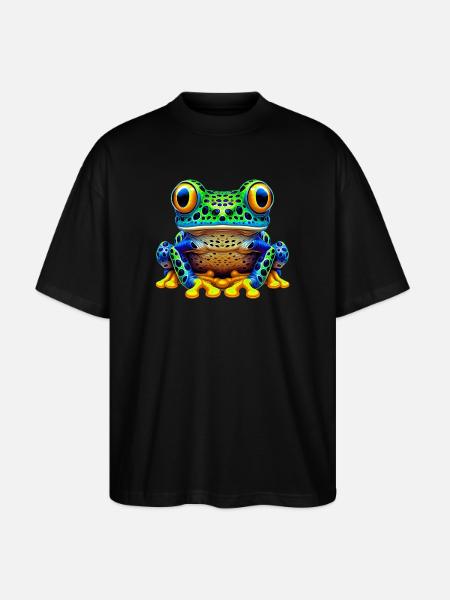 Frog - Stanley/Stella Oversized Unisex Organic T-shirt Blaster 2.0 - black