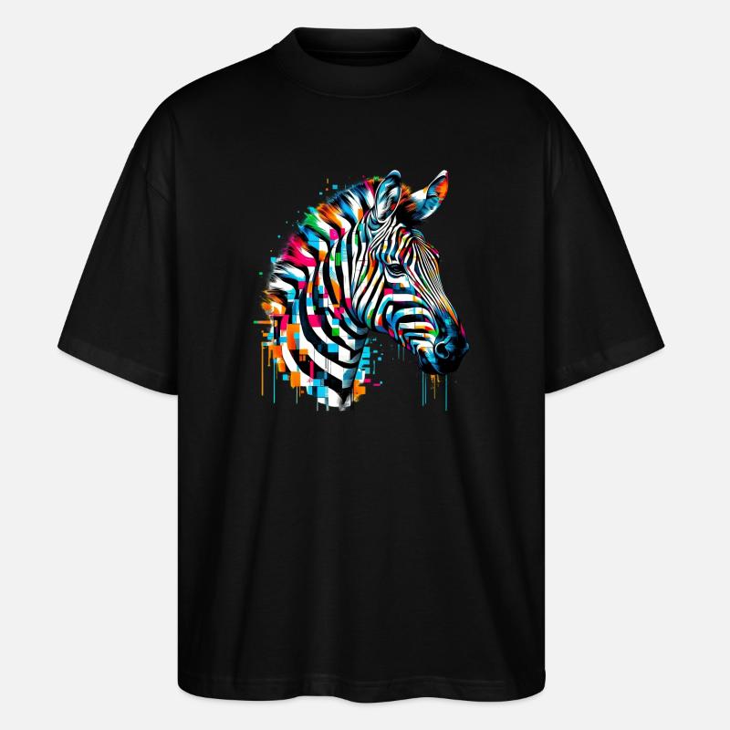 Zebra - Stanley/Stella Oversized Unisex Bio T-Shirt Blaster 2.0 - Schwarz