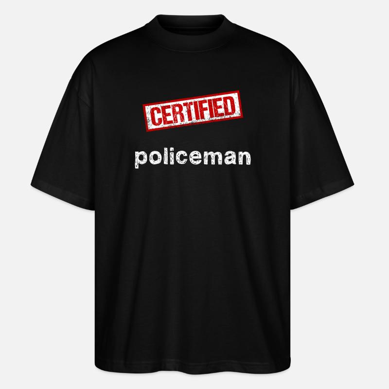 Policeman - Stanley/Stella Oversized Unisex Organic T-shirt Blaster 2.0 - black