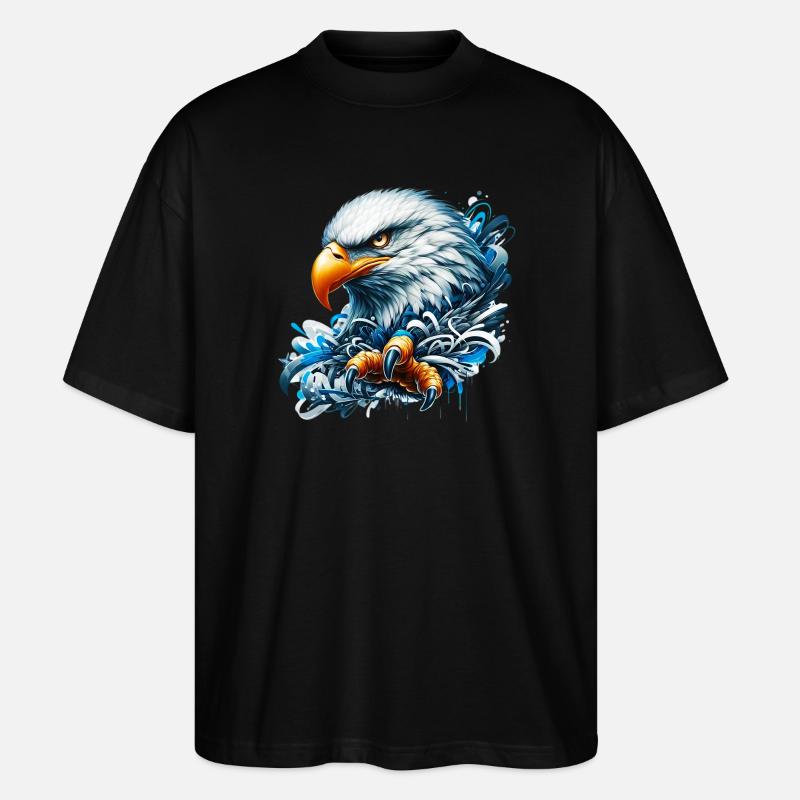 Eagle - Stanley/Stella Oversized Unisex Organic T-shirt Blaster 2.0 - black