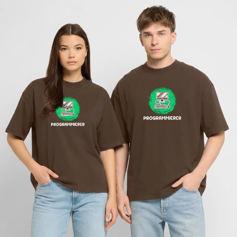 Computer Freak Scripting Developer Programmer Stanley/Stella Oversized Unisex Organic T-shirt Blaster 2.0