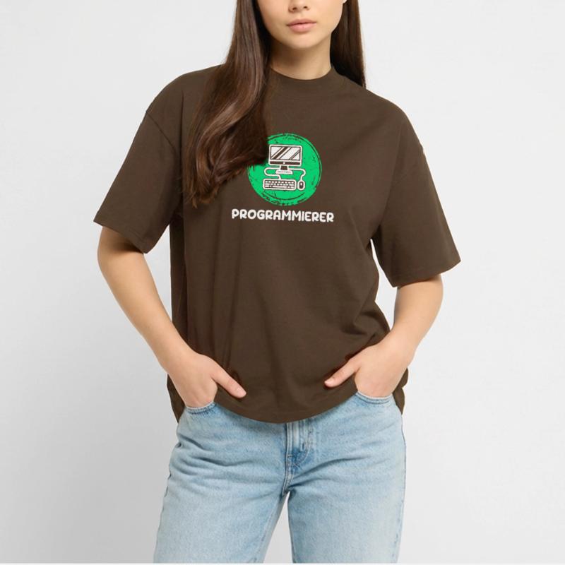 Computer Freak Scripting Developer Programmer Stanley/Stella Oversized Unisex Organic T-shirt Blaster 2.0