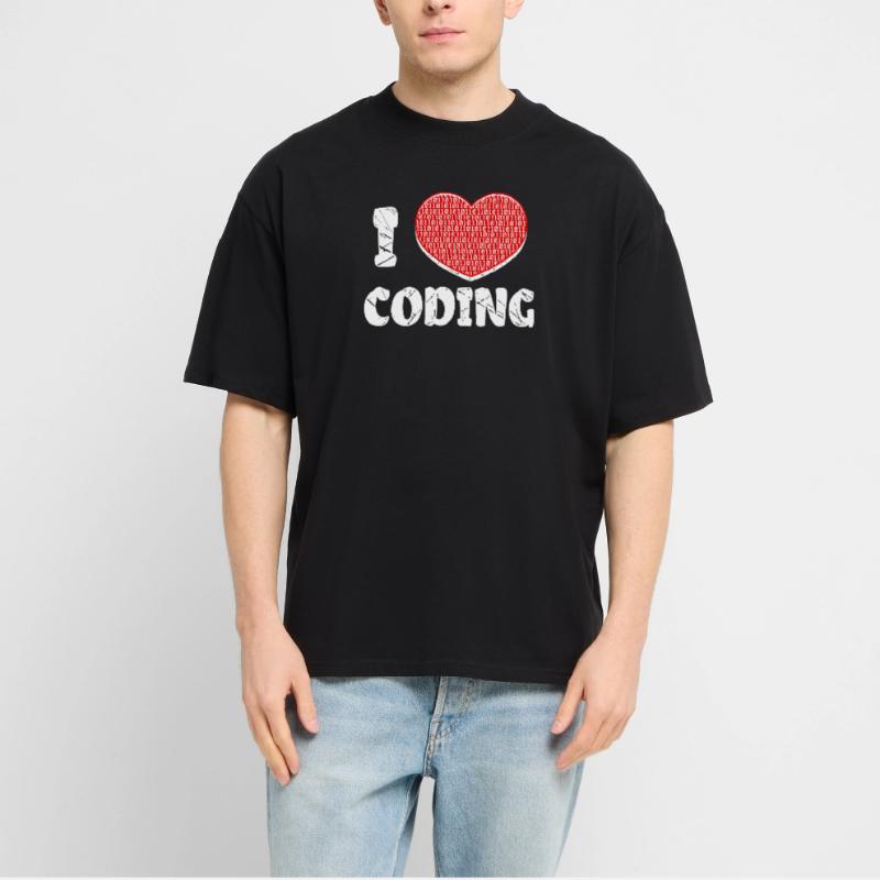 Developer Heart Coding Statement Programmer Stanley/Stella Oversized Unisex Organic T-shirt Blaster 2.0