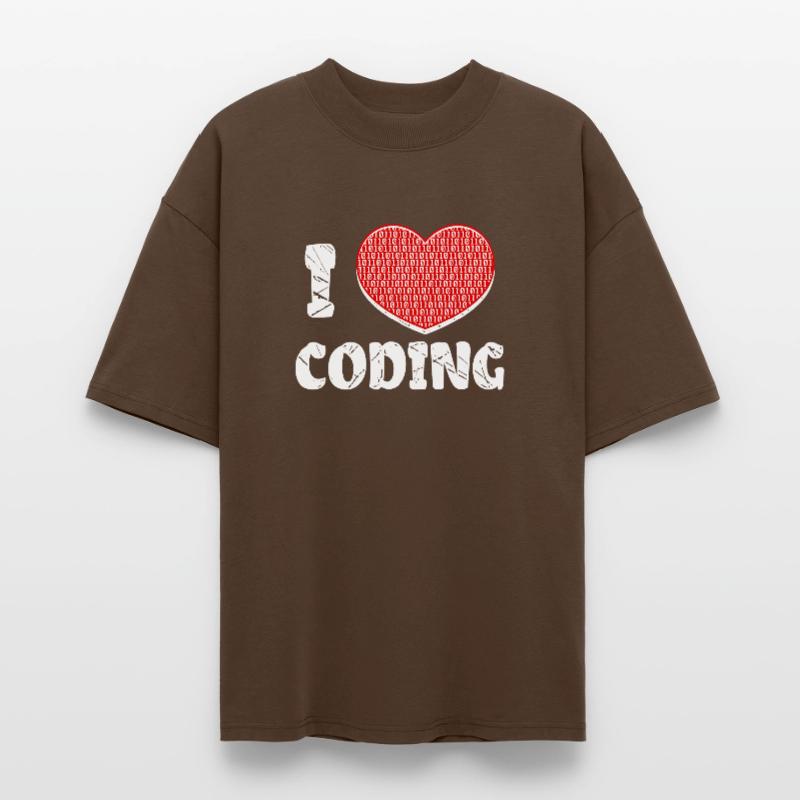 Developer Heart Coding Statement Programmer Stanley/Stella Oversized Unisex Organic T-shirt Blaster 2.0