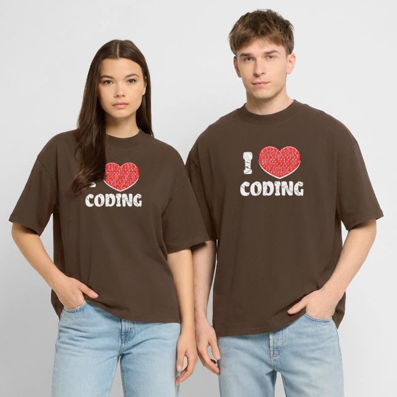 Developer Heart Coding Statement Programmer Stanley/Stella Oversized Unisex Organic T-shirt Blaster 2.0
