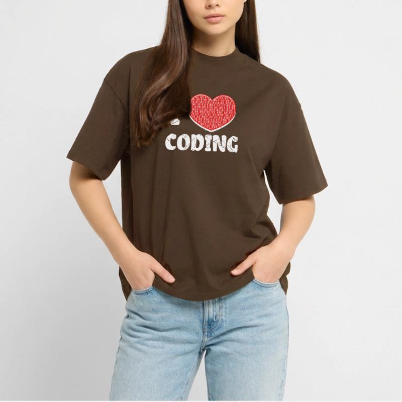 Développeur Heart Coding Statement Programmeur T-shirt bio Blaster 2.0 coupe oversize Stanley/Stella Unisexe