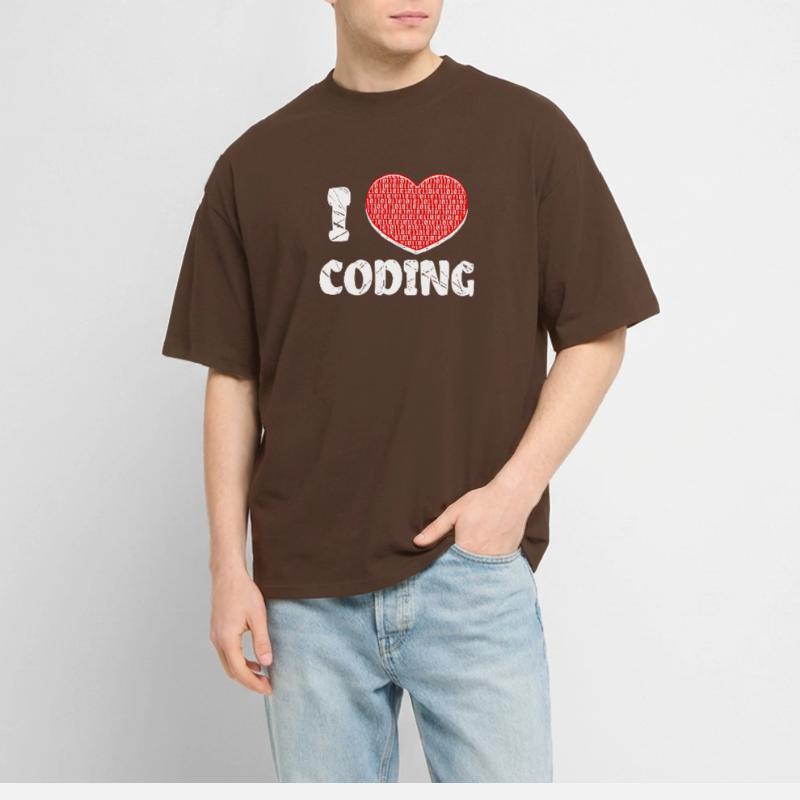 Developer Heart Coding Statement Programmer Stanley/Stella Oversized Unisex Organic T-shirt Blaster 2.0