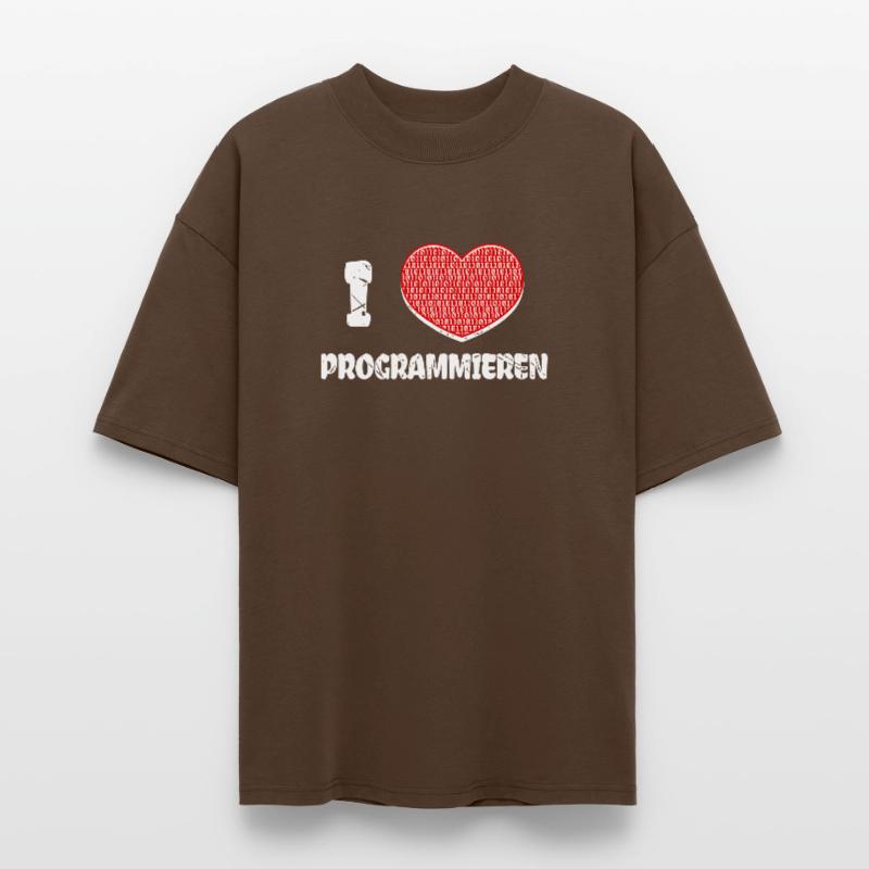 Developer Heart Programmer Statement Computer Science Stanley/Stella Oversized Unisex Organic T-shirt Blaster 2.0