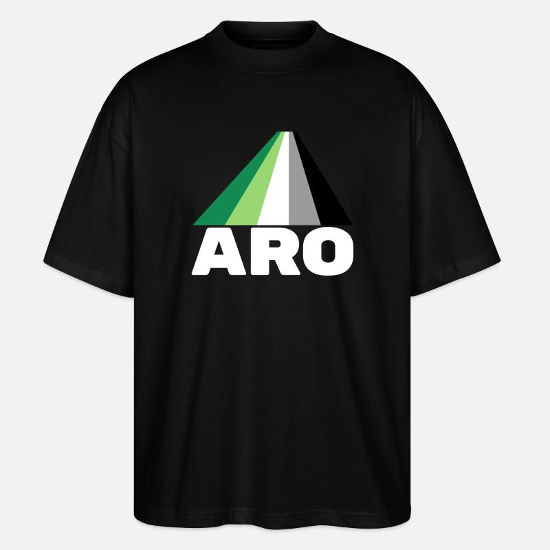 Aromanticism, aromantic, aro - Stanley/Stella Oversized Unisex Organic T-shirt Blaster 2.0 - black